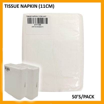 TISSUE NAPKIN 11CM 100's Per Pack