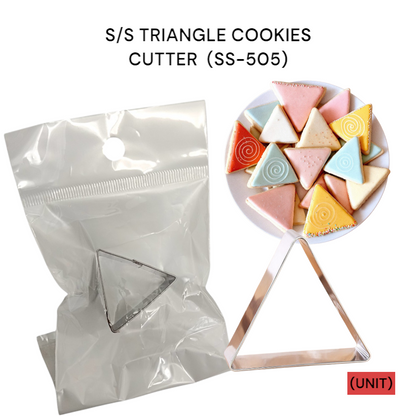 S/S TRIANGLE COOKIES CUTTER NO.SS-505 PER UNIT