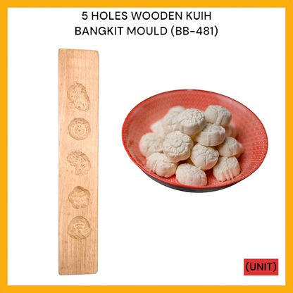 5 HOLES WOODEN KUIH BANGKIT MOULD (BB-481) PER UNIT