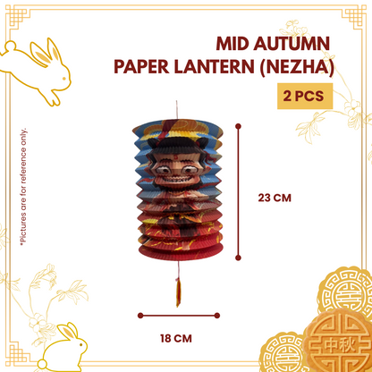 MID AUTUMN PAPER LANTERN (NEZHA)+HANDLE 2PCS-PKT-R