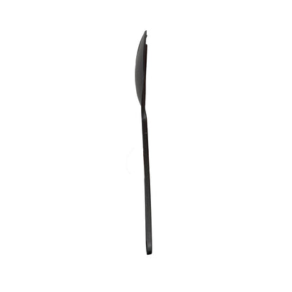 DISPOSABLE PLASTIC DESSERT SPOON AND FORK (BLACK) 100'S Per Pack