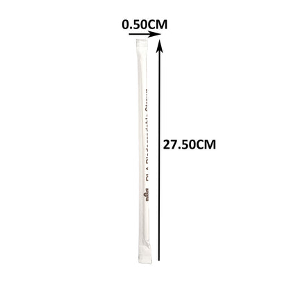 6X230MM BIODEGRADABLE STRAW (INDIVIDUAL PACK) 100'S Per Pack