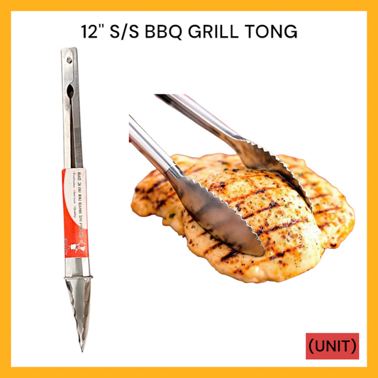12" S/S BBQ GRILL TONG PER UNIT