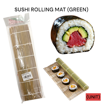 SUSHI ROLLING MAT (GREEN) (27CMX27CM) PER UNIT