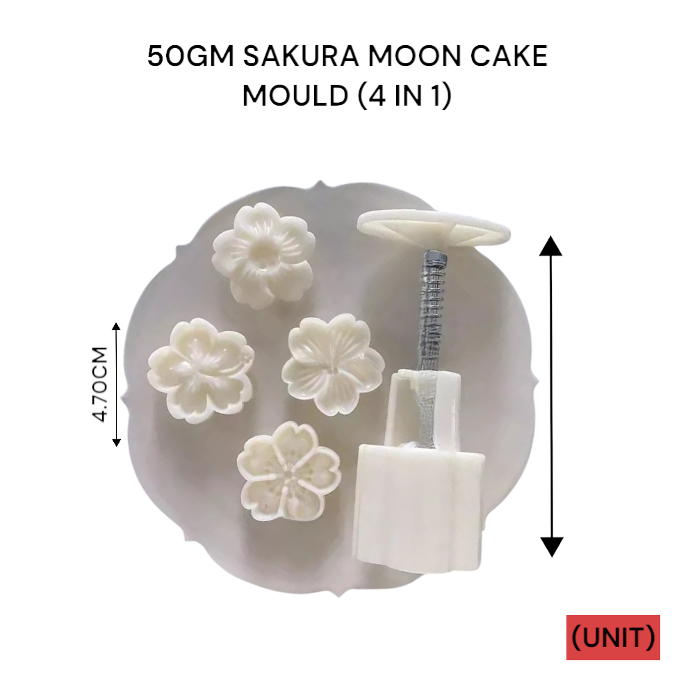 50GM SAKURA MOON CAKE MOULD (4IN1) PER UNIT – YONHIN online store