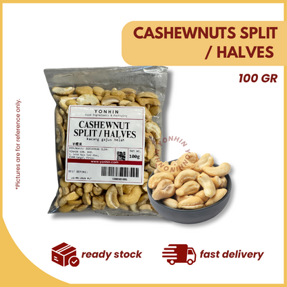 CASHEWNUTS SPLIT/HALVES 100GM-PKT-R