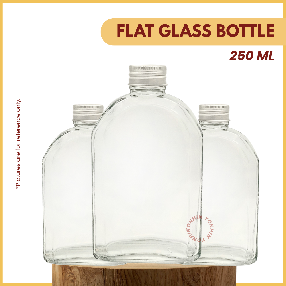 @250ML FLAT GLASS BOTTLE-UNIT