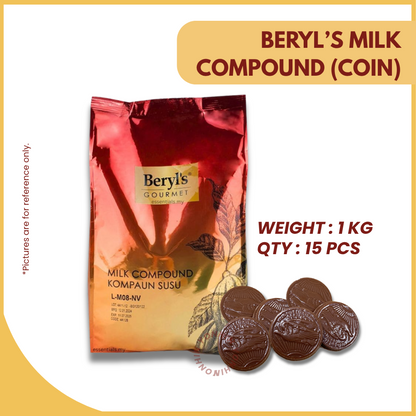Beryl's Milk Compound Coins Carton ( 1kg x 15pack)