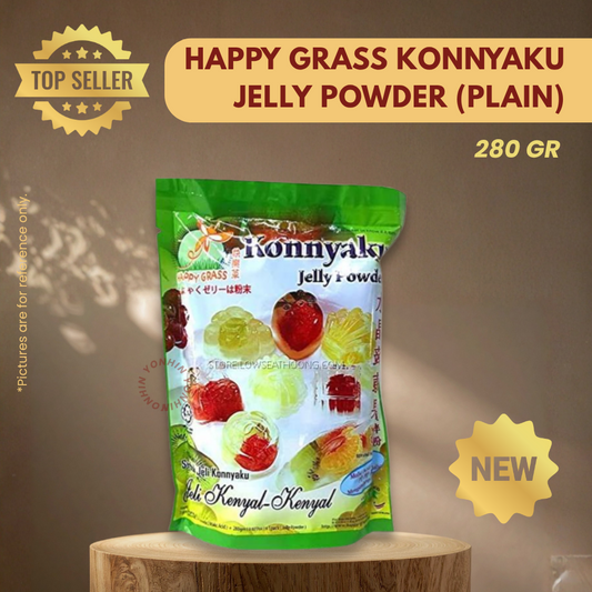 HAPPY GRASS KONNYAKU JELLY POWDER (PLAIN) 280GM-UNIT