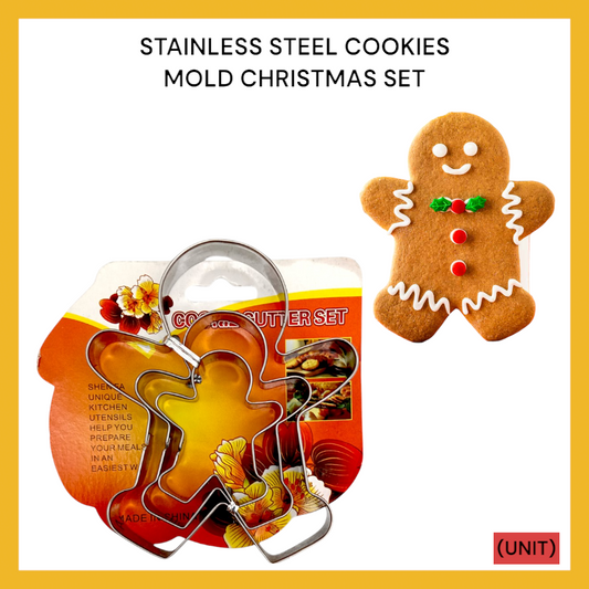 STAINLESS STEEL COOKIES MOLD CHRISTMAS SET PER UNIT