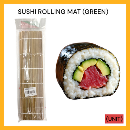 SUSHI ROLLING MAT (GREEN) (27CMX27CM) PER UNIT