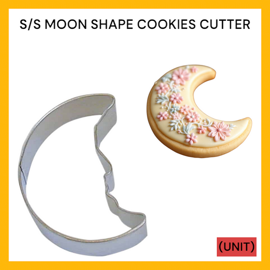 S/S MOON SHAPE COOKIES CUTTER PER UNIT